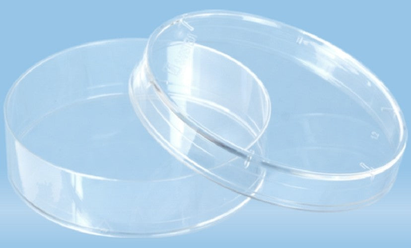 Sarstedt-Petri dishes, 60 x 15mm, polystyrene, clear, sterile, vented, heat resistant to 80oC(20/pkt/500/ctn)