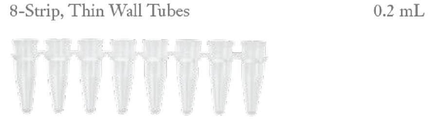 Axygen 0.2ml strip 8 tubes without caps-(125 strips/8 tubes/strip)-Suitable for all ABI/Corbett/BioRad/MJ Machines