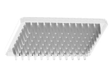 Axygen 96 well PCR plate Half skirt to suit ABI instruments-pkt/50-
