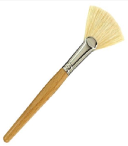 SOFEEL White bristle fan mask dusting brush, each