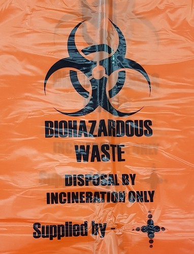 Sterihealth-Incineration waste bags, 240L Orange, 30 µm-100/ctn