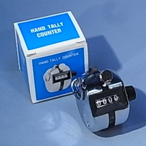Tally counter, hand held, 4 digits, each