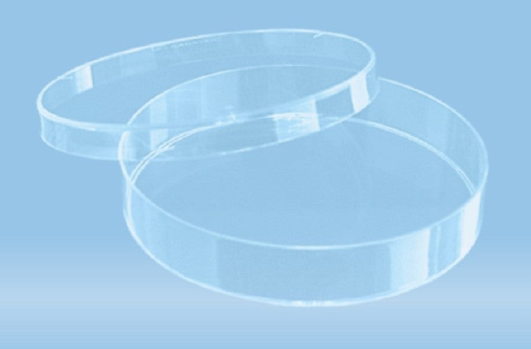 Sarstedt-Petri dishes, 92 x 16mm, polystyrene, clear, sterile, vented, heat resistant to 80oC-(20/pkt/480/ctn)