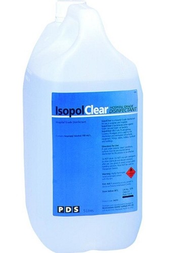 IsopolClear 70% Isopropyl Alcohol, 5 Litres, Class3, Pk2, Un 1219, each