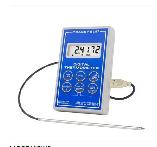 Control Company Platinum Ultra-Accurate Stainless Steel Digital Traceable Thermometer