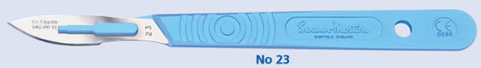 Swann Morton Disposable scalpel blade No.23, sterile, with handle, individually wrapped, 10/box