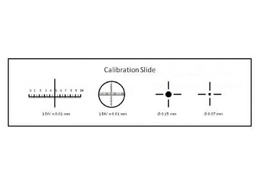Stage Micrometer Calibration Slide w/ 4-Scales for Microscopes