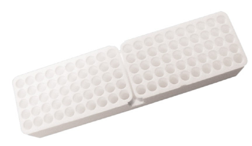 Sartstedt Styrofoam containers without lid, (390Wx80Lx50H)mm, 5x20 hole format x 11.5mmd holes, holds 100 tubes