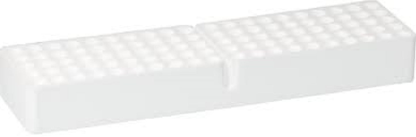 Sartstedt Styrofoam containers without lid, (416Wx107Lx50H)mm, 5x20 hole format x 16.5mmd holes, holds 100 tubes