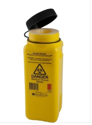 FITTANK™ Sharps Container 1.8 Litre Screw Top with Insert