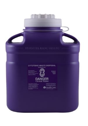 FITTANK™ Cytotoxic Container 12 Litre Purple  Screw Top & Plug