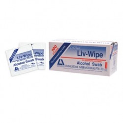 Antibacterial Swabs-Medicated-Mini (62mm x 30mm), 70% Isopropyl Alcohol, individually wrapped-100/box