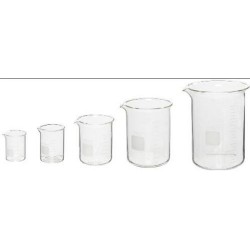 Beaker, 600mL, low form, borosilicate glass with spout, graduated