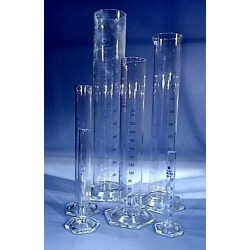 Measuring cylinder, all borosilicate glass, tall form, 100mL, x 5mL GRADS "B"
