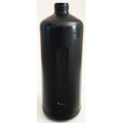 Poisons Bottle/Dangerous Goods, 1 Litre, Black with cap