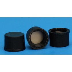 Finneran-8-425mm Solid Top, Black Polypropylene Cap, PTFE/F217 Lined  (equivalent to AL98063)-pkt/100