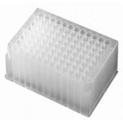 Axygen 96 well deep well plates 1.1ml volume, moulded rack with Round holes -pkt/50