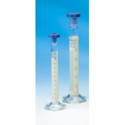 Technos Measuring-Mixing cylinder with plastic stopper, 25ml  195x18mm od  0.5ml GRADS, each