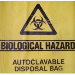 Sterihealth-Autoclave bag, 75X86 cm with biological hazard label, natural, heavy duty,75 µm -200/ctn
