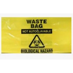 Sterihealth-Clinical waste bags, 10L yellow, 40 µm with handles, ctn/500