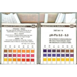 Macherey-Nagel high quality pH fix test strips, Range: 0 - 6, 0.5 pH increments, pkt 100