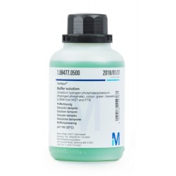 Merk Certipur® Buffer Solution, pH 7, Coloured (Green), supplied with COA certificate, 500ml