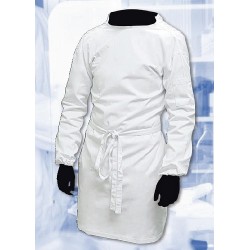 Lab Coat, Tie back Style, White Polycotton Size, S