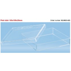 Sarstedt-Petri dishes, 100 x 100 x 20 mm, polystyrene, square w/lid, non-vented, sterile, ctn/160