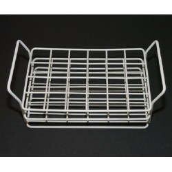 Nylon coated wire tube rack, 6x6 format, holds 24 tubes with diameters up to 30mm, autoclavable
