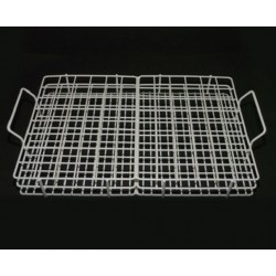 Nylon coated wire tube rack, 12x8 format, holds 96 tubes with diameters up to 30mm, autoclavable