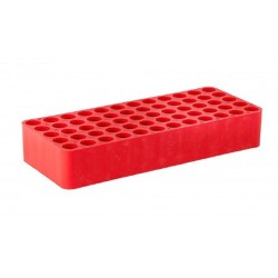 Tetra RED test tube racks, Dim:185x78 x31mm, suit 11-12mm tube diamters, 60 holes with drainage holes and numbering, ctn/24