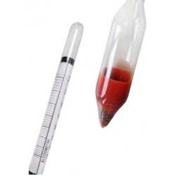 Alcoholometer, Glass, 0 - 100%/vol, supplied with certificate of conformation