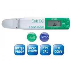 Horiba SALT-11** Pocket Salt (EC sensor) meter, 0 to 100.0 ppt, 0% to 10.00%, 2-pt calibration