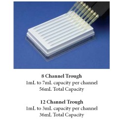 Porvair 8 and 12 Channel Reservoir Trough Plate for Multi-Channel Pipettors
