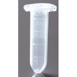 Nest 2.0mL flip top microcentrifuge tubes, clear PP with safelock cap, round bottom, pkt/5,000