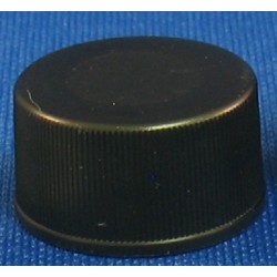 FINNERAN-15-425mm Black Polypropylene Solid Top Polypropylene Closure, PTFE/Silicone Septa, 0.065", autoclavable, pkt/100