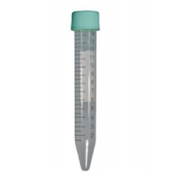 Axygen 15.0ml screw top sterile centrifuge tubes with attached caps, V shaped bottom, Falcon Style-pkt/500