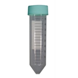 Axygen 50.0ml screw top sterile centrifuge tubes with attached caps, V shaped bottom, Falcon Style-pkt/500