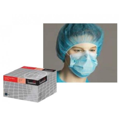 Bastion-Polypropylene Surgical Face Mask, Blue, Ties - Box/50
