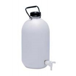 APTACA Carboy, 5L, HDPE, not autoclavable, includes screw cap and stopcock 