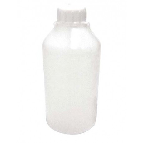 APTACA - 1 Litre, Storage Bottle, polyethylene, narrow mouth, round, with screw cap and inner stopper, grad