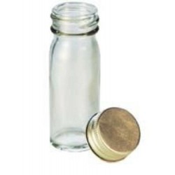 McCartney Bottles, 7mL, narrow neck 20mm , glass with aluminium cap and rubber liner-each