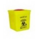 5L Sharps, disposable bin, square, yellow