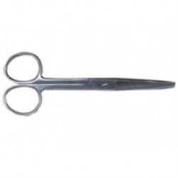 Scissors-Surgical, theatre type, stainless steel, straight, sharp, blunt end, 12.5cm length