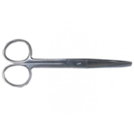 Scissors-Surgical, theatre type, stainless steel, straight, sharp, blunt end, 12.5cm length