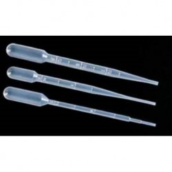 1-mL-Transfer pipettes, draw 3.5mL, 15cm, plastic, Graduated to 1 mL in 0.25mLincrements, Sterile in pkts/20 -box 500