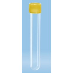 13mL-Sarstedt-Tube, 101 x 16.5 mm, PP, round bottom, with assembled yellow cap, sterile-pkt/500
