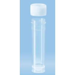15mL-Sarstedt-Tube, 76 x 20 mm, Polypropylene, Flat bottom, with enclosed neutral cap-pkt/500