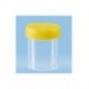 70mL-Sarstedt-Containers, polyprop, 54x44mm, yellow screw cap assembled, with flat bottom base, sterile-pkt/500