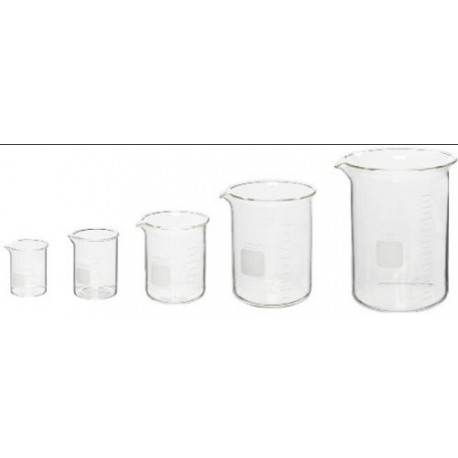 Beaker, 150mL, low form, borosilicate glass with spout, graduated